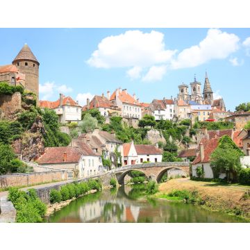 Lais Puzzle - Mittelalterliches Semur-en-Auxois in Burgund, Fluss Armancon, Frankreich - 40, 100, 200, 500, 1.000 & 2.000 Teile