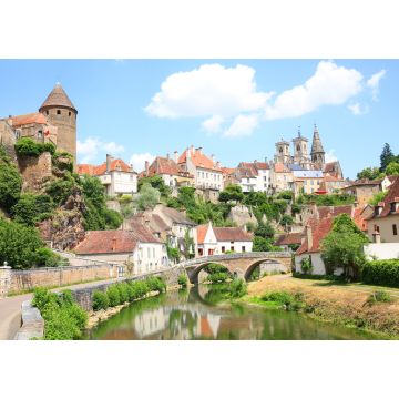 Lais Puzzle - Mittelalterliches Semur-en-Auxois in Burgund, Fluss Armancon, Frankreich - 1.000 Teile