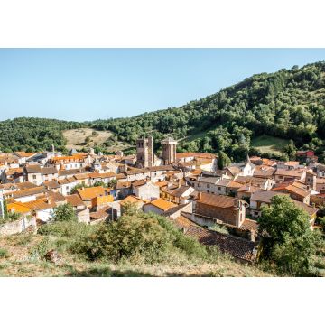 Lais Puzzle - Blick auf das Dorf Blesle bei Sonnenuntergang in der Region Auvergne, Frankreich - 1.000 Teile
