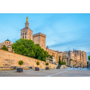 Lais Puzzle - Sonnenuntergangsansicht des Papstpalastes und der Kathedrale in Avignon, Frankreich - 1.000 Teile