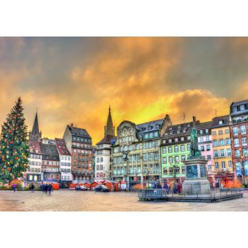 Lais Puzzle - Weihnachtsbaum und Statue von General Kleber in Straßburg, Frankreich - 1.000 Teile