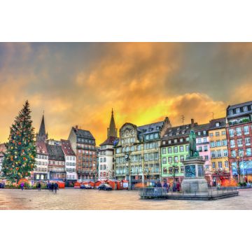 Lais Puzzle - Weihnachtsbaum und Statue von General Kleber in Straßburg, Frankreich - 2.000 Teile