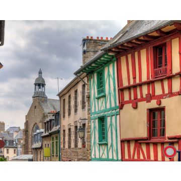 Lais Puzzle - Schönes Stadtbild der alten traditionellen Häuser mit Holzbalken in Saint-Brieuc, im Departement Côtes-d'Armor in der Bretagne, Frankreich - 40, 100, 200, 500, 1.000 & 2.000 Teile