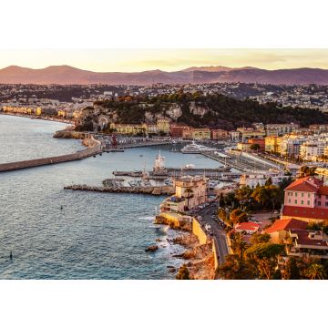 Lais Puzzle - Blick bei Sonnenuntergang über die Bucht Baie des Anges in Nizza - 1.000 Teile