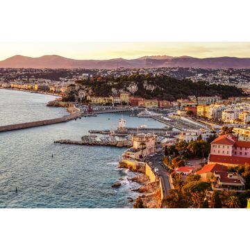 Lais Puzzle - Blick bei Sonnenuntergang über die Bucht Baie des Anges in Nizza - 2.000 Teile