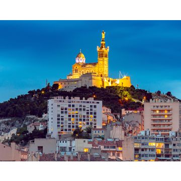 Lais Puzzle - Marseille. Die Kathedrale Notre Dame de la Garde bei Sonnenuntergang - 40, 100, 200, 500, 1.000 & 2.000 Teile