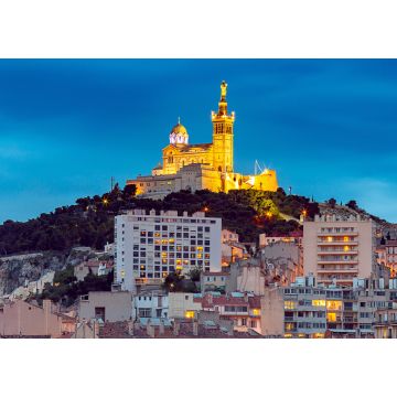 Lais Puzzle - Marseille. Die Kathedrale Notre Dame de la Garde bei Sonnenuntergang - 1.000 Teile