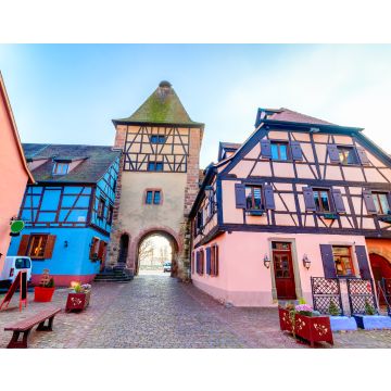 Lais Puzzle - Traditionelle, farbenfrohe Fachwerkhäuser in Turckheim, Weinstraße, zu Weihnachten geschmückt, Frankreich - 40, 100, 200, 500, 1.000 & 2.000 Teile