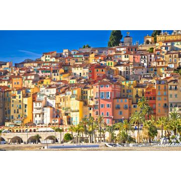 Lais Puzzle - Bunte Fassaden der Côte d Azur-Stadt Menton mit Blick auf Strand und Architektur - 2.000 Teile