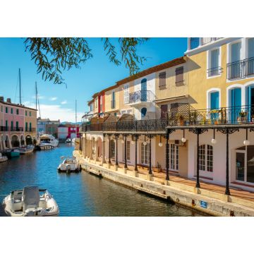 Lais Puzzle - Bunte Häuser und Boote auf einem Kanal in Port Grimaud, an der französischen Riviera - 1.000 Teile