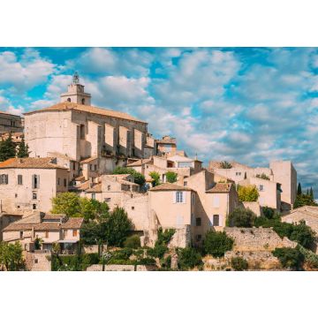 Lais Puzzle - Gordes, Provence, Frankreich. Schöne Aussicht auf das mittelalterliche Dorf Gordes auf einem Hügel. Sonniger Sommerhimmel - 1.000 Teile