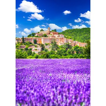 Lais Puzzle - Provence, Frankreich - Dorf Banon auf dem Hügel und Lavendelfeld - 1.000 Teile