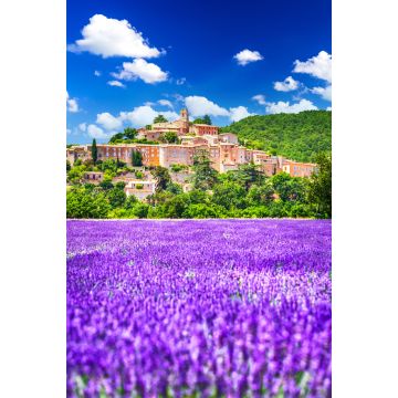 Lais Puzzle - Provence, Frankreich - Dorf Banon auf dem Hügel und Lavendelfeld - 2.000 Teile
