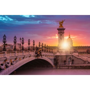 Lais Puzzle - Die Brücke Alexandre III bei herrlichem Sonnenuntergang - Paris, Frankreich - 2.000 Teile