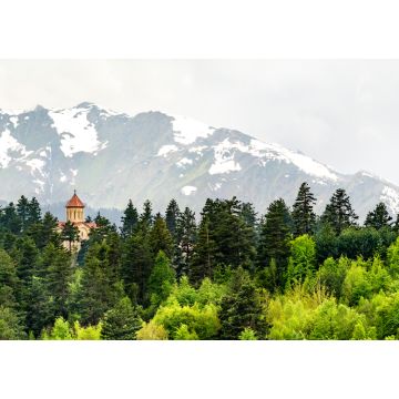 Lais Puzzle - Landschaft mit einer Kirche im Kaukasusgebirge von Swaneti, Georgien - 1.000 Teile