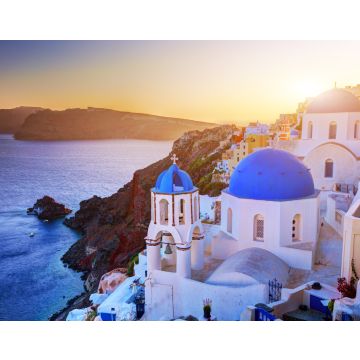 Lais Puzzle - Die Stadt Oia auf der Insel Santorin, Griechenland, bei Sonnenuntergang. Ägäisches Meer - 40, 100, 200, 500, 1.000 & 2.000 Teile