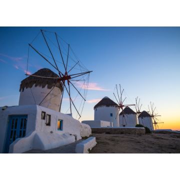 Lais Puzzle - Die berühmten Windmühlen von Mykonos bei Sonnenuntergang, Griechenland - 1.000 Teile