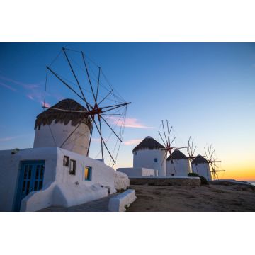 Lais Puzzle - Die berühmten Windmühlen von Mykonos bei Sonnenuntergang, Griechenland - 2.000 Teile