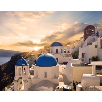 Lais Puzzle - Traditionelle weiße Architektur in Oia auf Santorin, beleuchtet von einem wunderschönen Sonnenuntergang in Griechenland - Europa - 40, 100, 200, 500, 1.000 & 2.000 Teile
