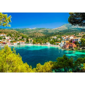 Lais Puzzle - Assos auf der Insel Kefalonia in Griechenland. Blick auf die schöne Bucht des Dorfes Assos, Insel Kefalonia, Griechenland - 1.000 Teile