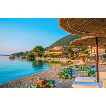 Lais Puzzle - Schöner Blick auf den vom Sonnenaufgang beleuchteten Strand von Nikiana auf der Insel Lefkada, Griechenland - 2.000 Teile