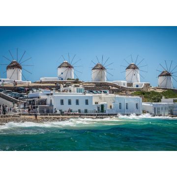 Lais Puzzle - Mykonos, Kykladeninseln, Griechenland. Berühmte Windmühlen an einem klaren und hellen Sommertag - 1.000 Teile
