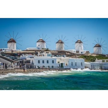 Lais Puzzle - Mykonos, Kykladeninseln, Griechenland. Berühmte Windmühlen an einem klaren und hellen Sommertag - 2.000 Teile