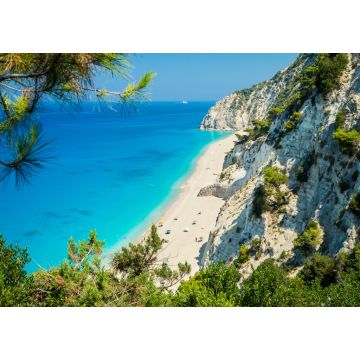 Lais Puzzle - Strand von Egremni, Insel Lefkada, Griechenland. Großer und langer Strand mit türkisfarbenem Wasser auf der Insel Lefkada in Griechenland - 1.000 Teile