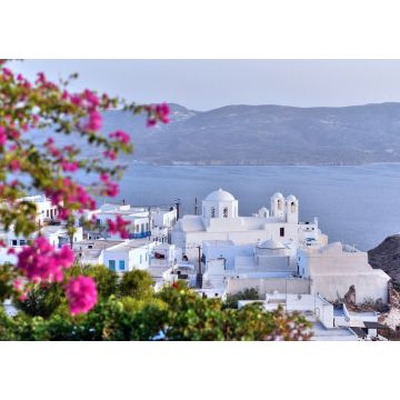 Lais Puzzle - Panoramablick auf das Dorf Plaka ("Hauptstadt" der Insel Milos) und die Bucht von Milos, Kykladen, Griechenland - 1.000 Teile