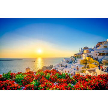 Lais Puzzle - Sonnenuntergang in der Stadt Oia, Santorin, Griechenland - 2.000 Teile