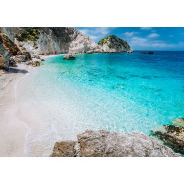 Lais Puzzle - Strand von Agia Eleni auf der Insel Kefalonia, Griechenland. Schönste felsige wilde Strände mit klarem smaragdgrünem Wasser und hohen weißen Klippen - 1.000 Teile