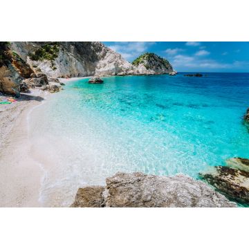 Lais Puzzle - Strand von Agia Eleni auf der Insel Kefalonia, Griechenland. Schönste felsige wilde Strände mit klarem smaragdgrünem Wasser und hohen weißen Klippen - 2.000 Teile