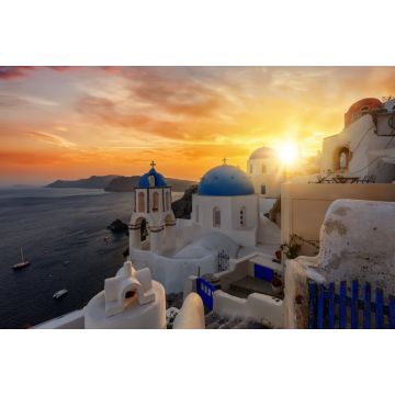 Lais Puzzle - Romantischer Sonnenuntergang über dem malerischen Dorf Oia auf der Insel Santorini, Kykladen, Griechenland - 2.000 Teile