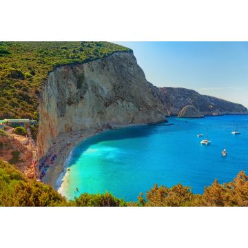 Lais Puzzle - Strand von Porto Katsiki, Insel Lefkada, Griechenland. Langer Strand mit türkisfarbenem Wasser auf den Ionischen Inseln in Griechenland - 2.000 Teile