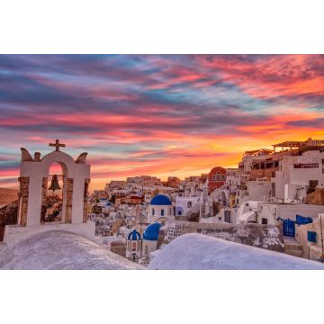 Lais Puzzle - Das Dorf Oia auf der Insel Santorin bei Sonnenuntergang in Griechenland - 2.000 Teile