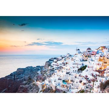 Lais Puzzle - atemberaubende Aussicht auf Oia Stadt bei Sonnenuntergang in Santorini, Kykladen Inseln Griechenland - 1.000 Teile
