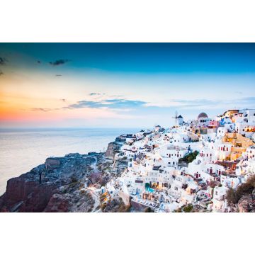 Lais Puzzle - atemberaubende Aussicht auf Oia Stadt bei Sonnenuntergang in Santorini, Kykladen Inseln Griechenland - 2.000 Teile
