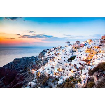Lais Puzzle - Erstaunlicher Blick auf Oia bei Sonnenuntergang in Santorin, Kykladeninseln Griechenland - 2.000 Teile