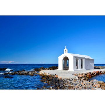 Lais Puzzle - Kleine weiße Kirche im Meer nahe der Stadt Georgioupolis auf Kreta, Griechenland - 1.000 Teile