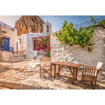 Lais Puzzle - Traditionelle griechische Straße im Stadtzentrum bei Sonnenuntergang, Insel Amorgos, Griechenland - 1.000 Teile