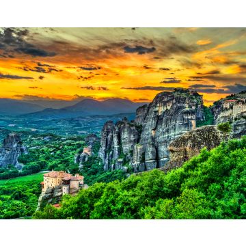 Lais Puzzle - Sonnenuntergang in Meteora in Griechenland - 40, 100, 200, 500, 1.000 & 2.000 Teile