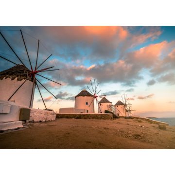 Lais Puzzle - Malerischer Blick auf die Windmühlen von Mykonos bei Sonnenuntergang - 1.000 Teile