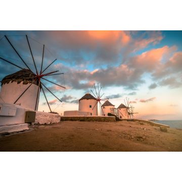 Lais Puzzle - Malerischer Blick auf die Windmühlen von Mykonos bei Sonnenuntergang - 2.000 Teile