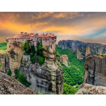 Lais Puzzle - Blick auf ein religiöses Kloster auf einem Berg im Dorf Meteora in Griechenland - 40, 100, 200, 500, 1.000 & 2.000 Teile