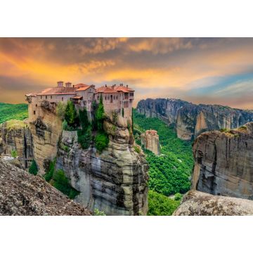 Lais Puzzle - Blick auf ein religiöses Kloster auf einem Berg im Dorf Meteora in Griechenland - 1.000 Teile