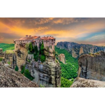 Lais Puzzle - Blick auf ein religiöses Kloster auf einem Berg im Dorf Meteora in Griechenland - 2.000 Teile