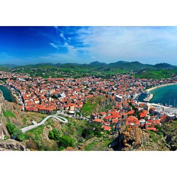Lais Puzzle - Panoramablick auf Myrina, die Hauptstadt der Insel Lemnos, von ihrer Burg aus - 1.000 Teile