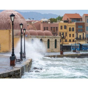 Lais Puzzle - Vom Sturm überflutete Straßen am Meer in Kasteli, der Stadt von Chania, der zweitgrößten Stadt auf Kreta, Griechenland - 40, 100, 200, 500, 1.000 & 2.000 Teile