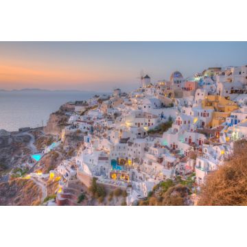 Lais Puzzle - Sonnenuntergang über dem Dorf Oia auf der Insel Santorin, Griechenland - 2.000 Teile