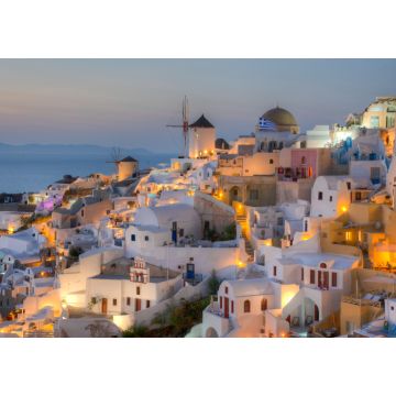 Lais Puzzle - Sonnenuntergang über dem Dorf Oia auf der Insel Santorin, Griechenland - 1.000 Teile